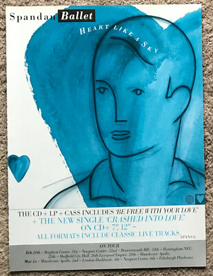 SPANDAU BALLET - HEART LIKE A SKY 1990 Full page UK magazine ad