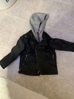 Boys 3t Black Hooded Zip Up Jacket Genuine By Osh Kosh — photo 2
