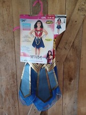 WW84 Wonder Woman Halloween Costume Girls Size Sm 4-6 Dress Tiara Gauntlets
