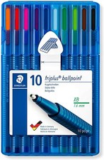Staedtler  Triplus  437 XBSB10  Triangular Ballpoint  Box with 10 colors