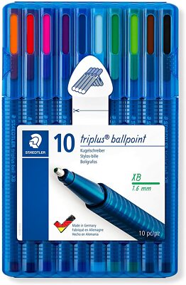 Staedtler | Triplus | 437 XBSB10 | Triangular Ballpoint | Box with 10 colors