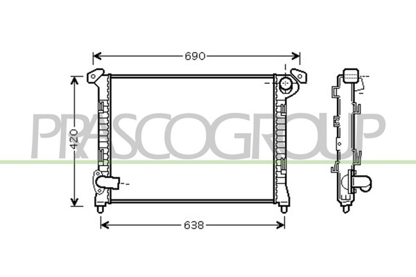 KüHler WasserküHler MotorküHler Passend FüR Mini Mini R50 R53 Cooper One R52-image