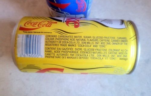 1990 NEW COKE lot of 2 Different Vintage Soda Pop Art Cans Coca-Cola Canada - Picture 11 of 12
