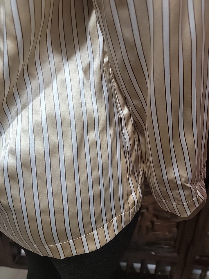 LA PERLA Malizia DORADO/MARFIL 100% Seda Botón Dormir Talla 1 XS Camisa PJ Vestido #W4 Foto 3 de 4