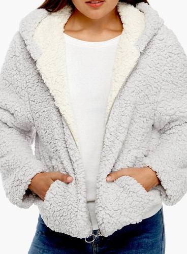 NWT ME JANE HOODED FULL ZIP SHERPA 