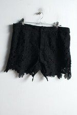 Rare London Womens Crochet Lined SHorts - Black - Size 30” Waist Approx (j52)