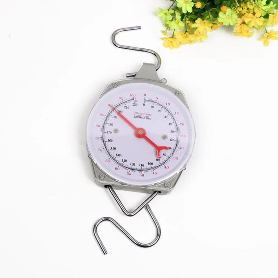 Fishing Hunting Kitchen Metal Hanging Scale 100kg / 220lb - Image 2 of 4
