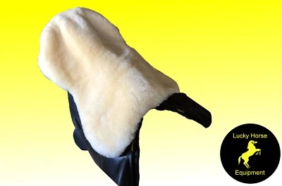 LUCKY HORSE EQUIPMENT Lammfell Sattelauflage Sattelsitz Bezug 16,5-17,5