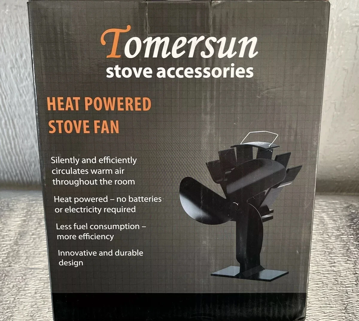 Tomersun 3 Blades Heat Powered Stove Fireplace Fan, New/Unused | eBay
