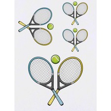 4 x 'Tennis' Temporary Tattoos / Transfers TO00008610 