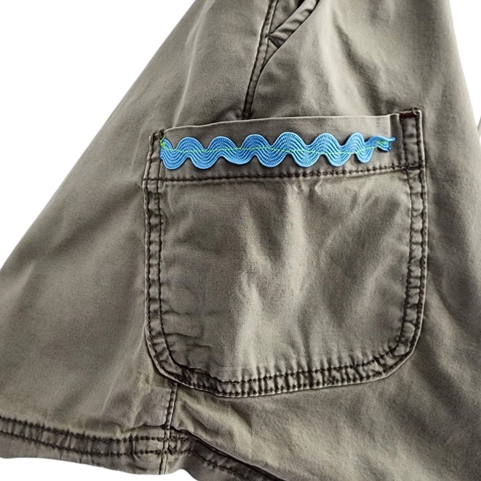 Anthropologie Hei Hei Womens 12 Skort Wrap Distressed Khaki Skirt Boho Preppy - Image 3 of 4