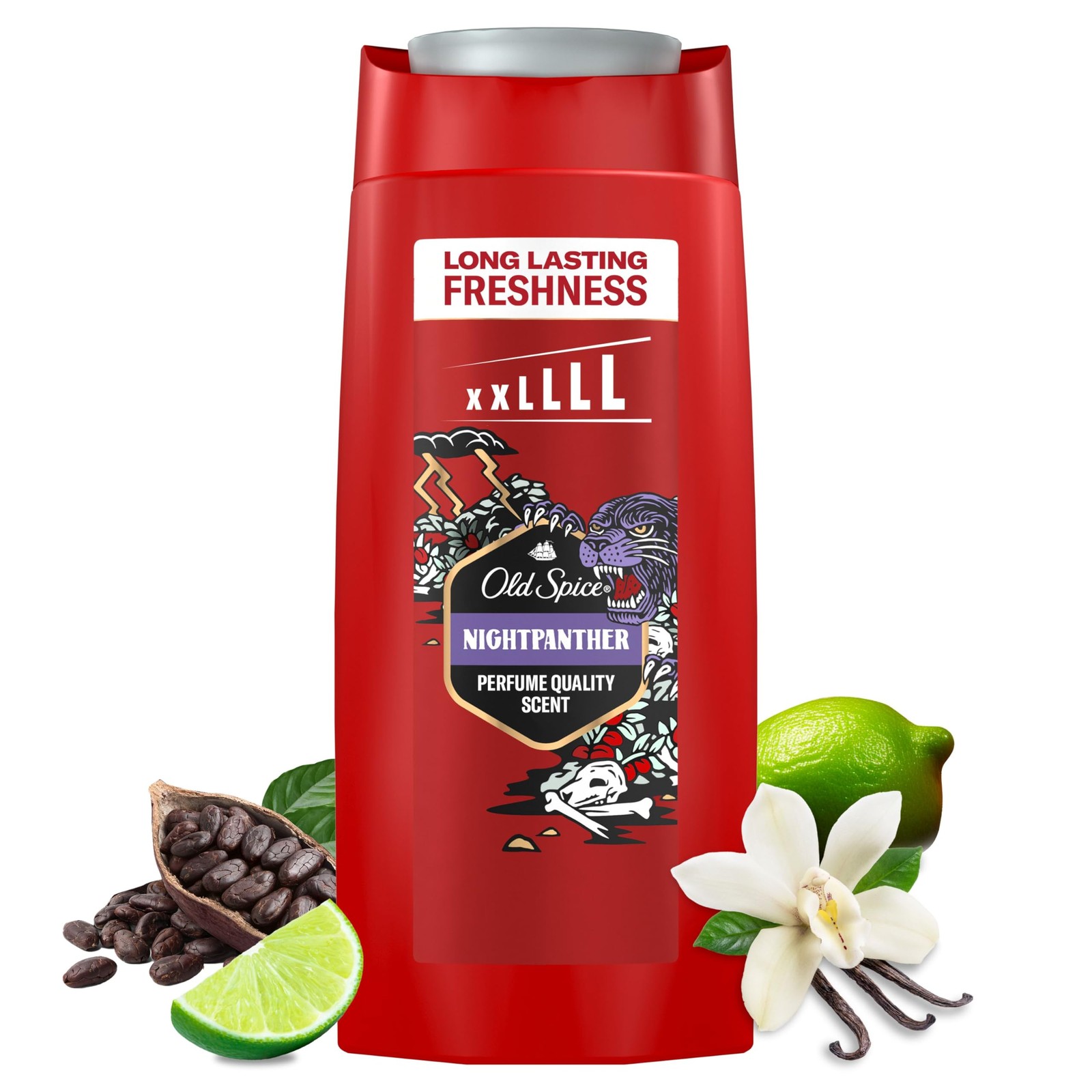 Old Spice Night Panther Shower Gel & Shampoo 675ml | Multi-Use 3-in-1, long-lasting freshness, perfume scent, deep cleansing - Image 3