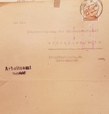 BIELEFELD: list składany, biegły pocztą, stemplowane z 3.1.1948 roku