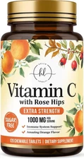 Chewable Vitamin C 1000 mg - For Immune Support & Antioxidant Natural Protection