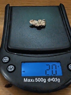 Gold Nugget 2 Grams Bought In Australia  Made Into Pendant 