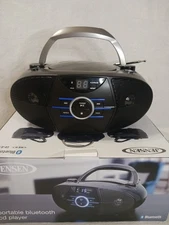 Jensen CD560 Portable Stereo CD Player w/ AM/FM Stereo Radio, Bluetooth.  Works