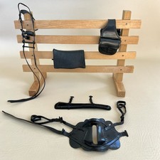 Marx Johnny West Original Black Cavalry Saddle Set Comanche Horse