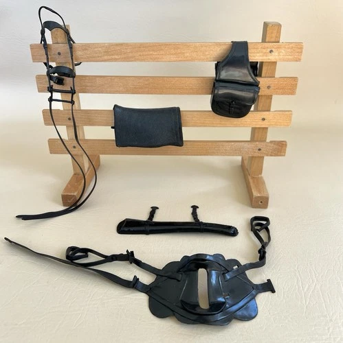 Marx Johnny West Original Black Cavalry Saddle Set Comanche Horse