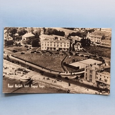 Bognor Regis Postkarte 1954 Royal Hotel Flugzeug Blick Sussex