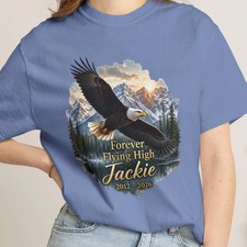 Jackie Bald Eagle Memorial Shirt, Forever Fly...