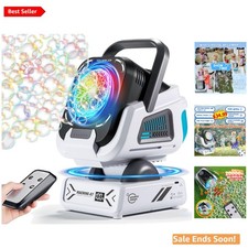 Magical Bubble Machine with RGB Light Show - Perfect for Outdoor Celebrations
