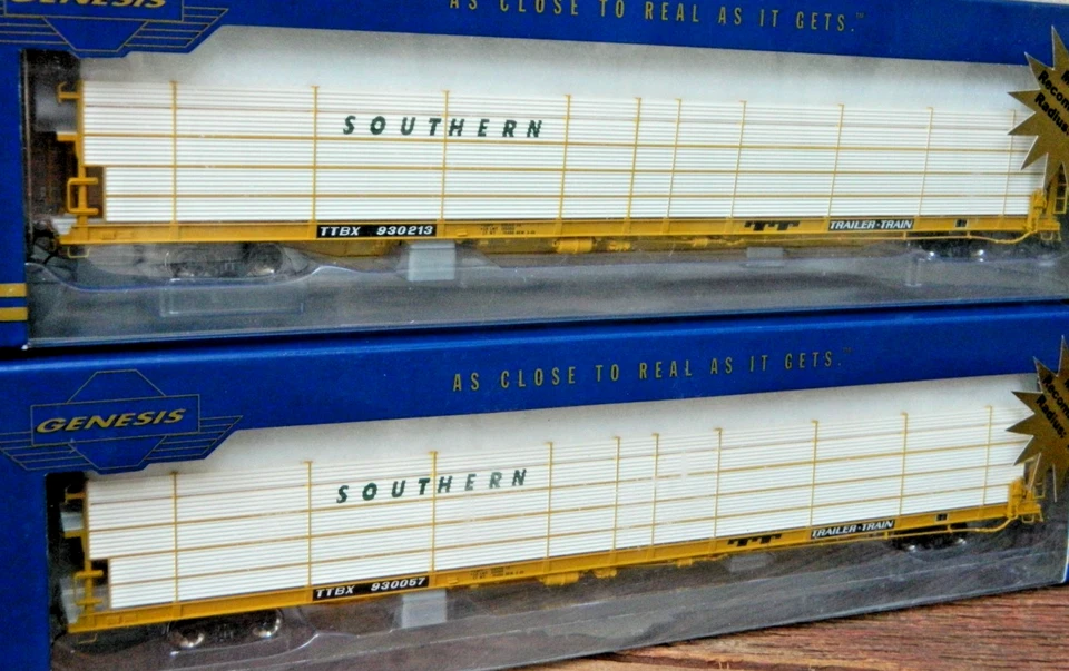 Lot of (2) Athearn Genesis HO Scale Southern Railway F89F Auto Rack Flat Cars - Image 4 of 4