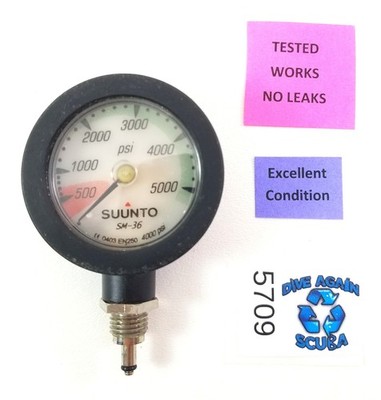 Suunto SM-36 2in 5000 PSI SPG Submersible Pressure Gauge Scuba Dive 2'' Compact