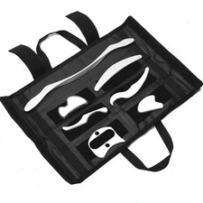 FeelFree Sport Stainless Steel Gua Sha Scraping Massage Tool Set of 7 Silver