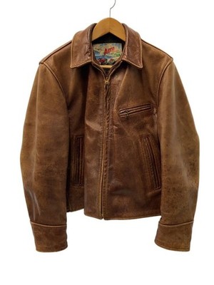AERO LEATHER Steerhide single Riders jacket Brown Men's 36 Scotland Made Used