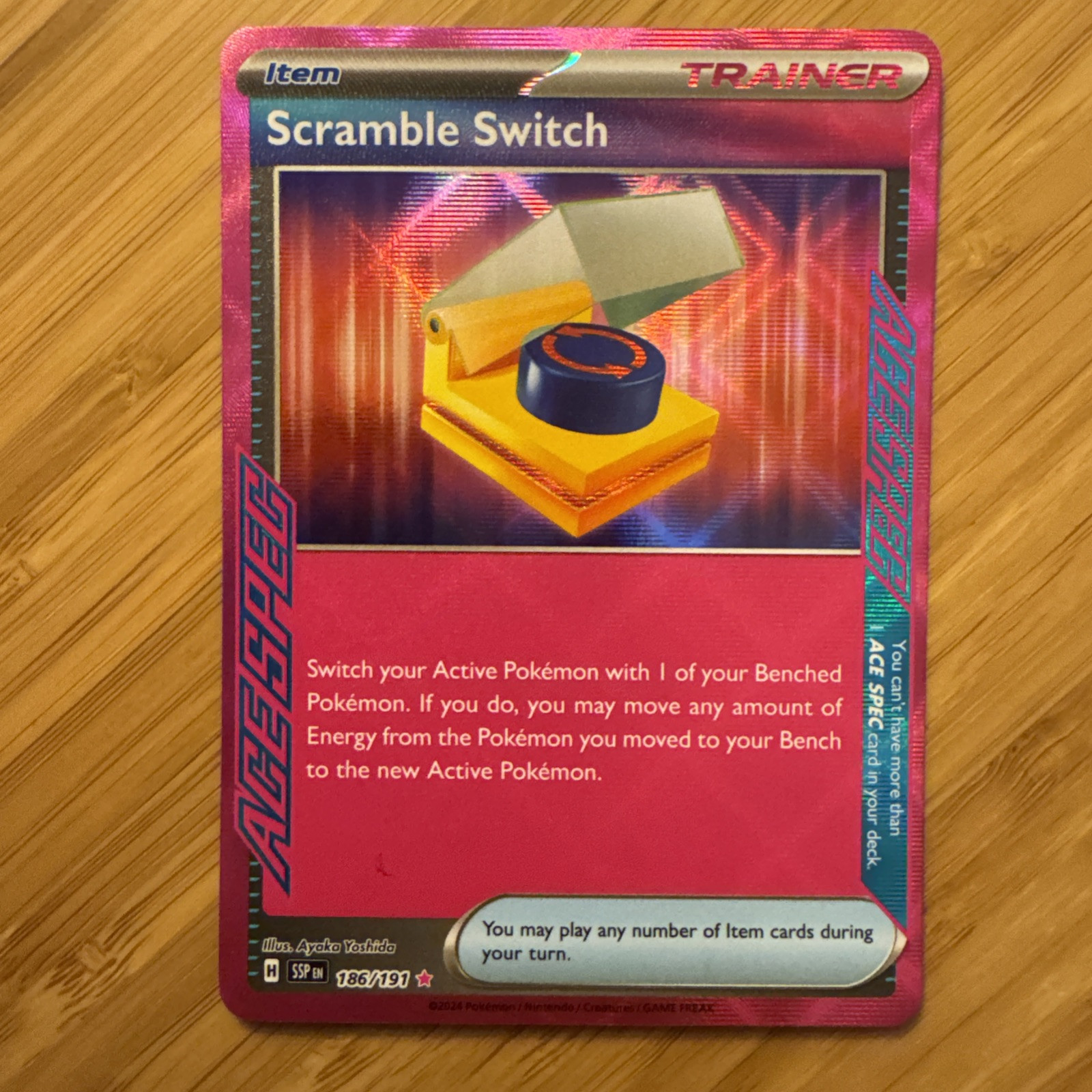 Scramble Switch 186/191 ACE SPEC Rare SV08: Surging Sparks 186/191 NM/LP