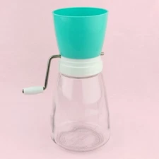 Vintage Nut Grinder Federal Housewares Nibot Corp Chicago Turquoise Aqua 1950s