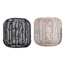 Drum Rattan Lampshade Woven Pendant Lamp Shade for Table Lamp Home Hallway