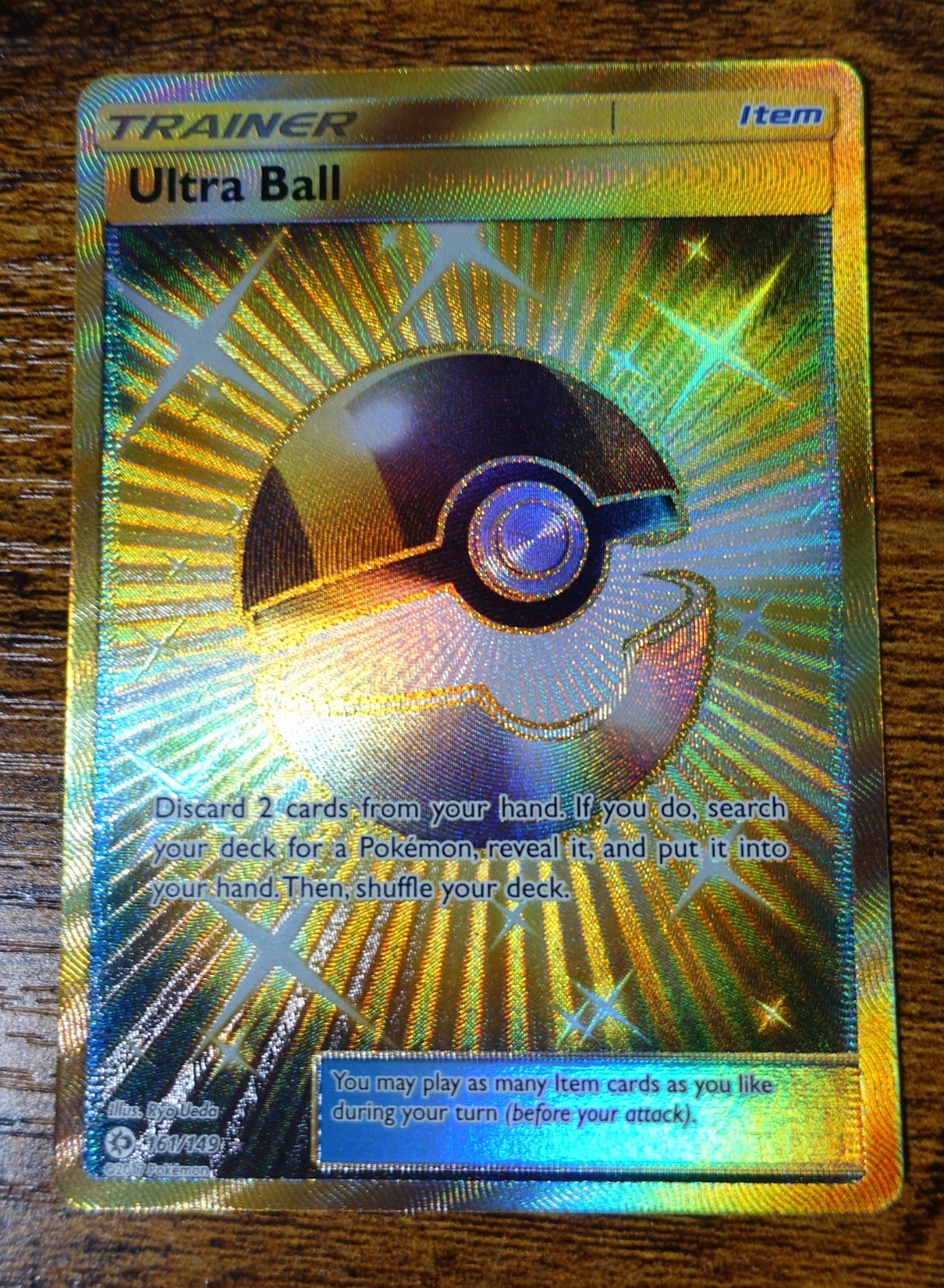 Ultra Ball 161/149 Sun & Moon Base Secret Rare Pokemon Card NM-MINT