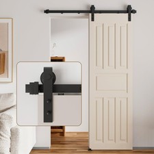 5FT Sliding Barn Door Hardware Kit Heavy Duty Track for 26-30 Single Door Heavy
