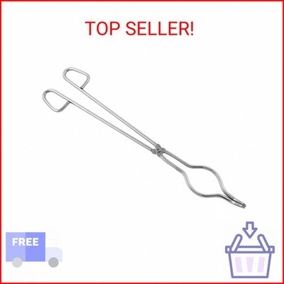 QWORK 16'' Stainless Steel Crucible Tongs for Laboratory, Industry