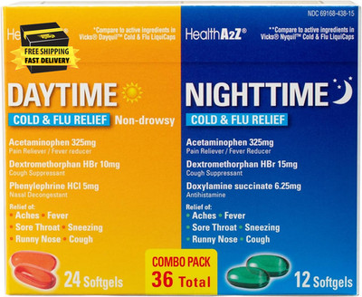   Daytime and Nighttime | Cold & Flu Medicine | Powerful Multi-Symptom Relief (2