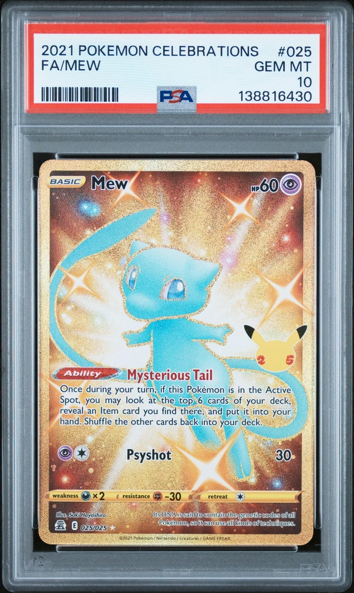 Pokémon TCG Grade 10 Mew Individual Collectible Card Game Cards