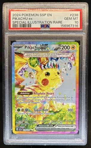 2024 Pokemon Surging Sparks Pikachu Ex Special Illustration Rare #238/191 PSA 10