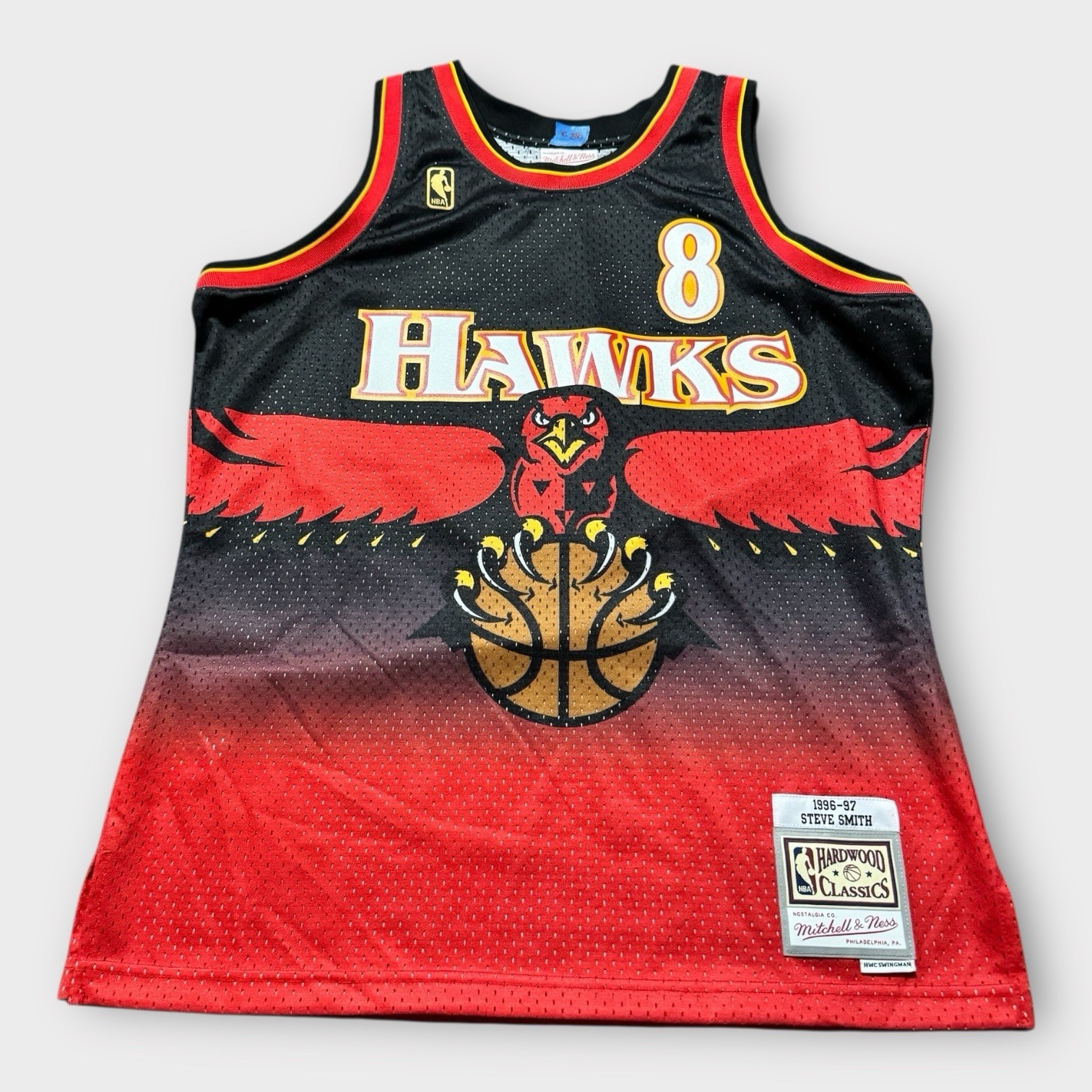 Mitchell & Ness 96 97 Hawks Jersey 100% Authentic Steve Smith