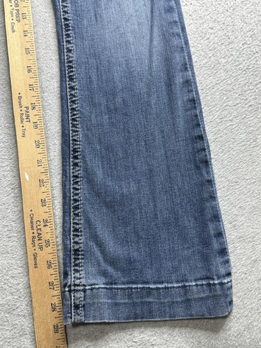 Ariat R.E.A.L. Jeans Girls 16 Blue Denim Eleanor Rylee Wide Leg Stretch Youth - Picture 12 of 13