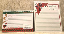 30 Christmas Recipe Cards 4x6 & 3x5 Double, Holiday, Gingerbread, Baking Design