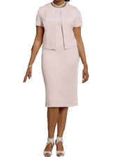 plus size 18W Peach Blush Charmain Jacket Dress Suit church party Ashro new