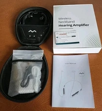 Maihear Rechargeable Hearing Amplifier/Aids Wireless Neckband Headphones BW20
