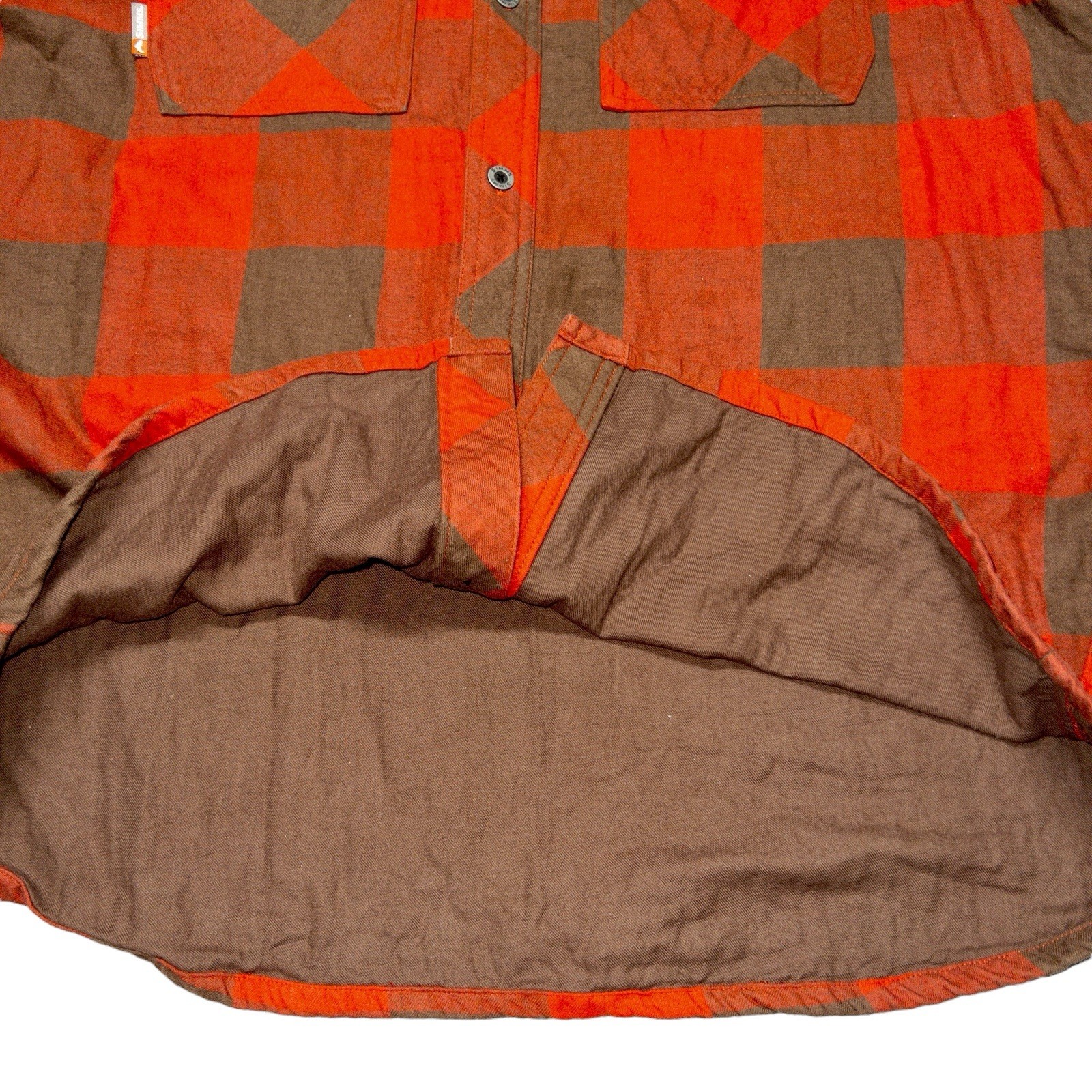 Simms Heavyweight Flannel Shacket Wool Cotton Ble… - image 10