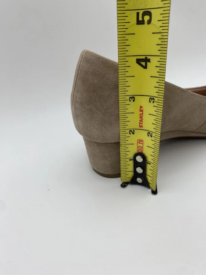 Zapatos Taryn Rose BABE 34TR0678 Talla 6.5 B Beige Tacón Gamuza Dorado Rosa Puntera Elegante  Foto 3 de 4