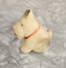 Vintage Miniature Mini Celluloid Chalkware Scottie Dog Figurine Occupied Japan