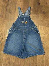 Vintage 90s Disney Winnie the Pooh Tigger Denim Shortalls Overalls Plus Size 18W