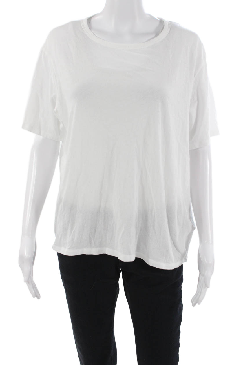 Everlane Womens Basic White Cotton Crew Neck Short Sleeve T-Shirt Size MFree Shipping in US $100+ Orders | $6.95 Orders Below