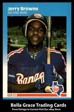 1987 Fleer Update Jerry Browne #U-12 Texas Rangers MLB Baseball 
