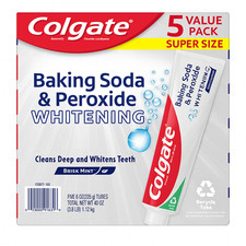 Colgate Baking Soda and Peroxide Whitening Toothpaste, 5 pk./8 oz. - Brisk Mint 0.60 per gallon